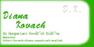 diana kovach business card